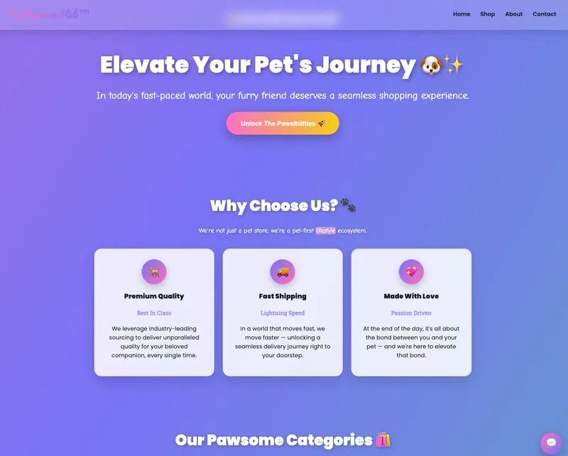 a HiGH quALITy website